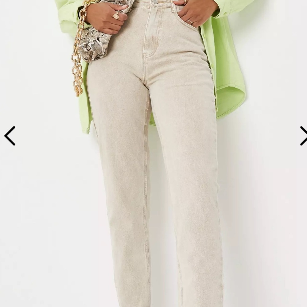 petite sand co ord riot high waisted mom jeans